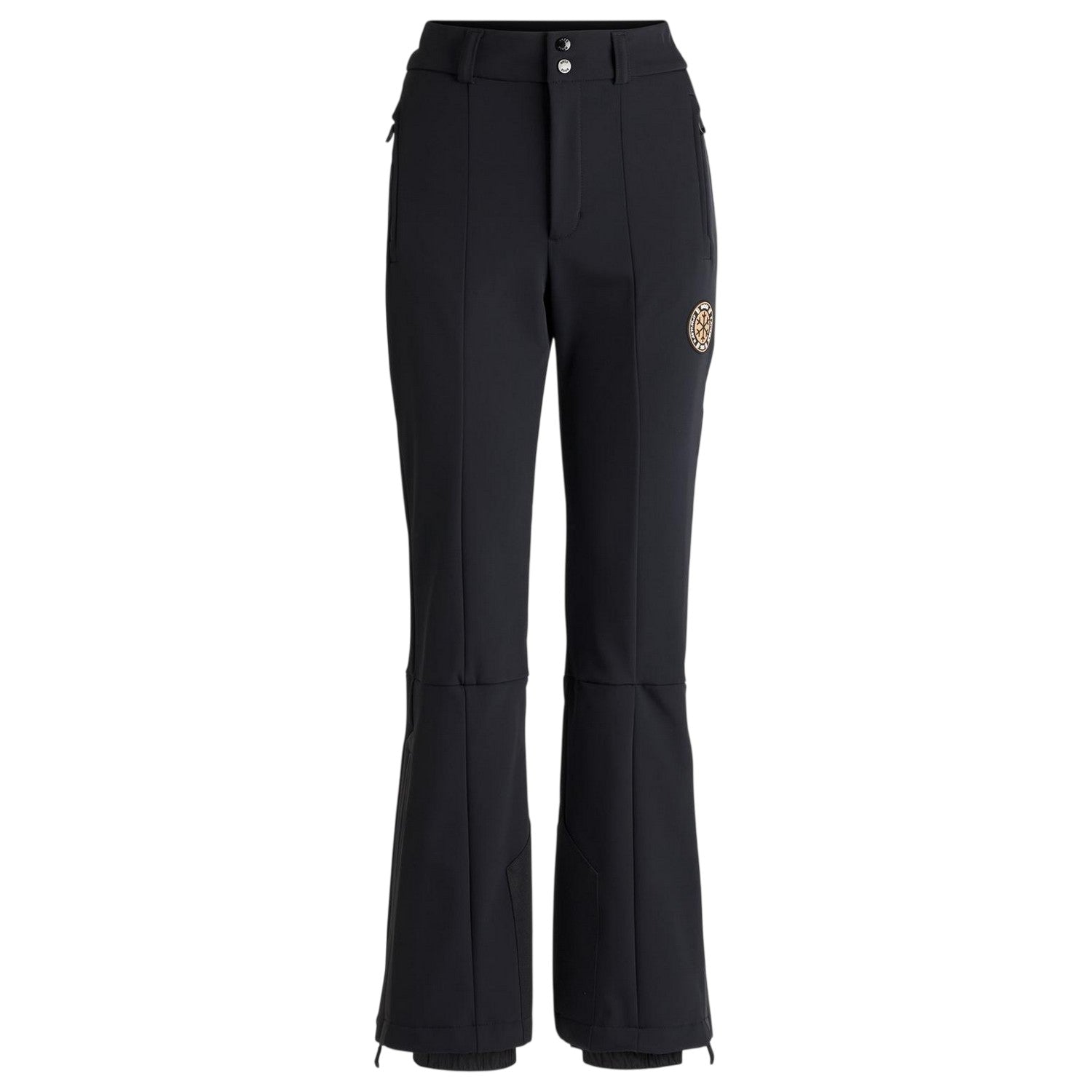 Black - Front - Boss Womens-Ladies Kern Flared Ski Trousers