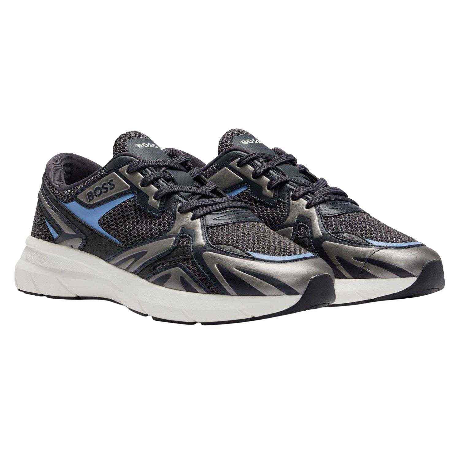 Blue - Front - Boss Mens Owen Running Shoes