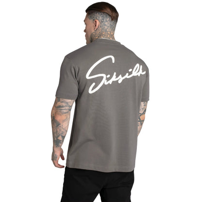Brown - Back - SikSilk Mens Script T-Shirt