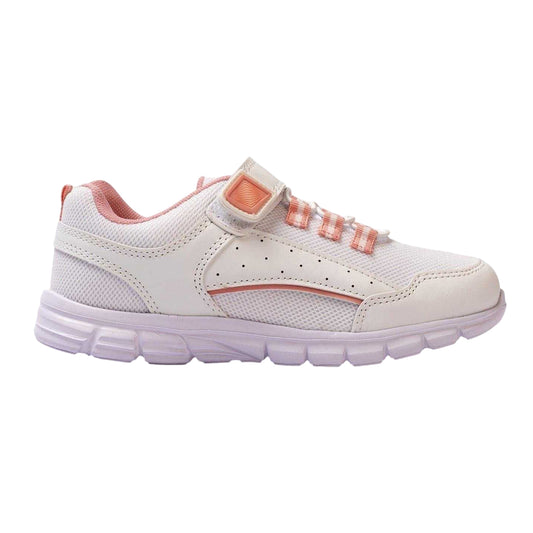 White-Pink - Front - Firetrap Childrens-Kids Hook and Loop Trainers