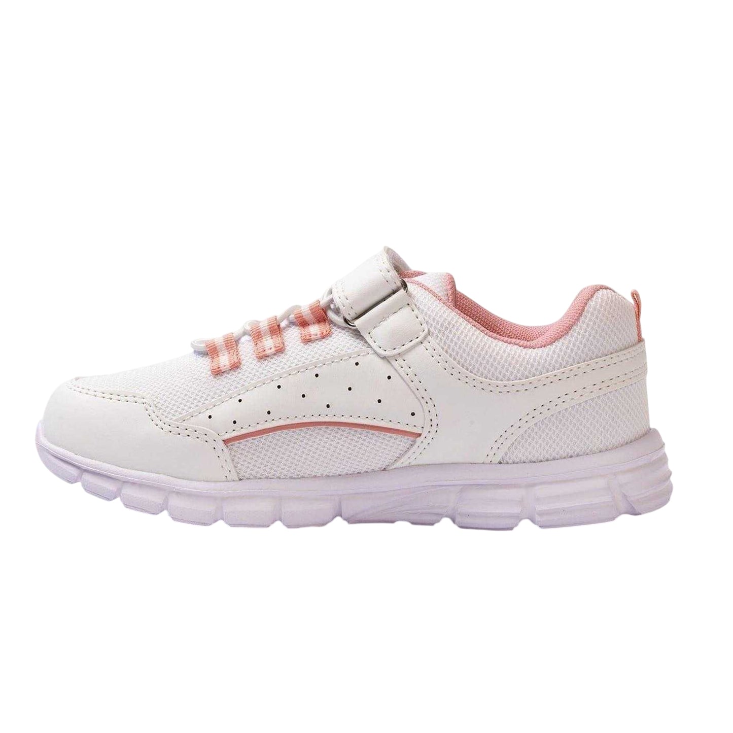 White-Pink - Back - Firetrap Childrens-Kids Hook and Loop Trainers