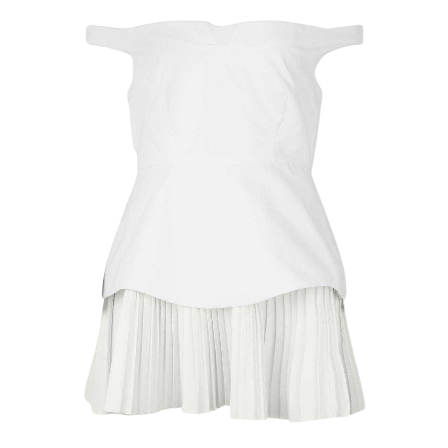 White - Front - Odd Muse Womens-Ladies Exclusive No.1 Bardot Mini Dress