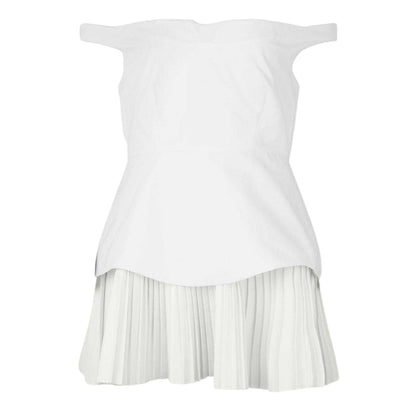 White - Front - Odd Muse Womens-Ladies Exclusive No.1 Bardot Mini Dress