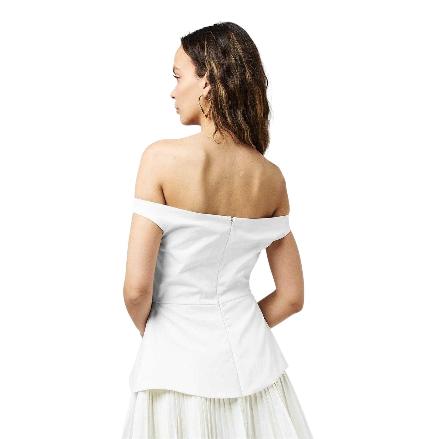 White - Back - Odd Muse Womens-Ladies Exclusive No.1 Bardot Mini Dress