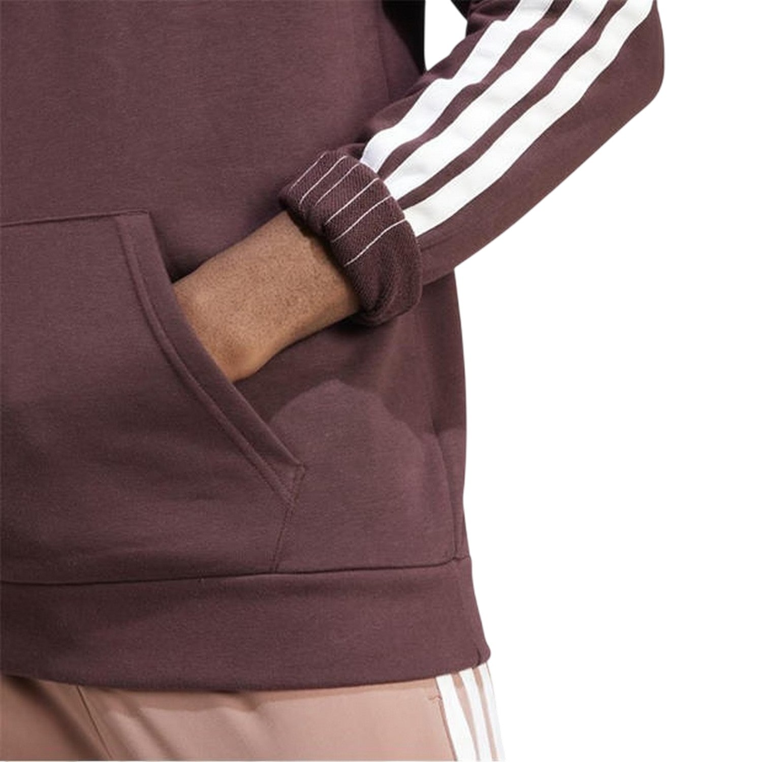 Ruby Red - Side - Adidas Mens Collegiate Hoodie