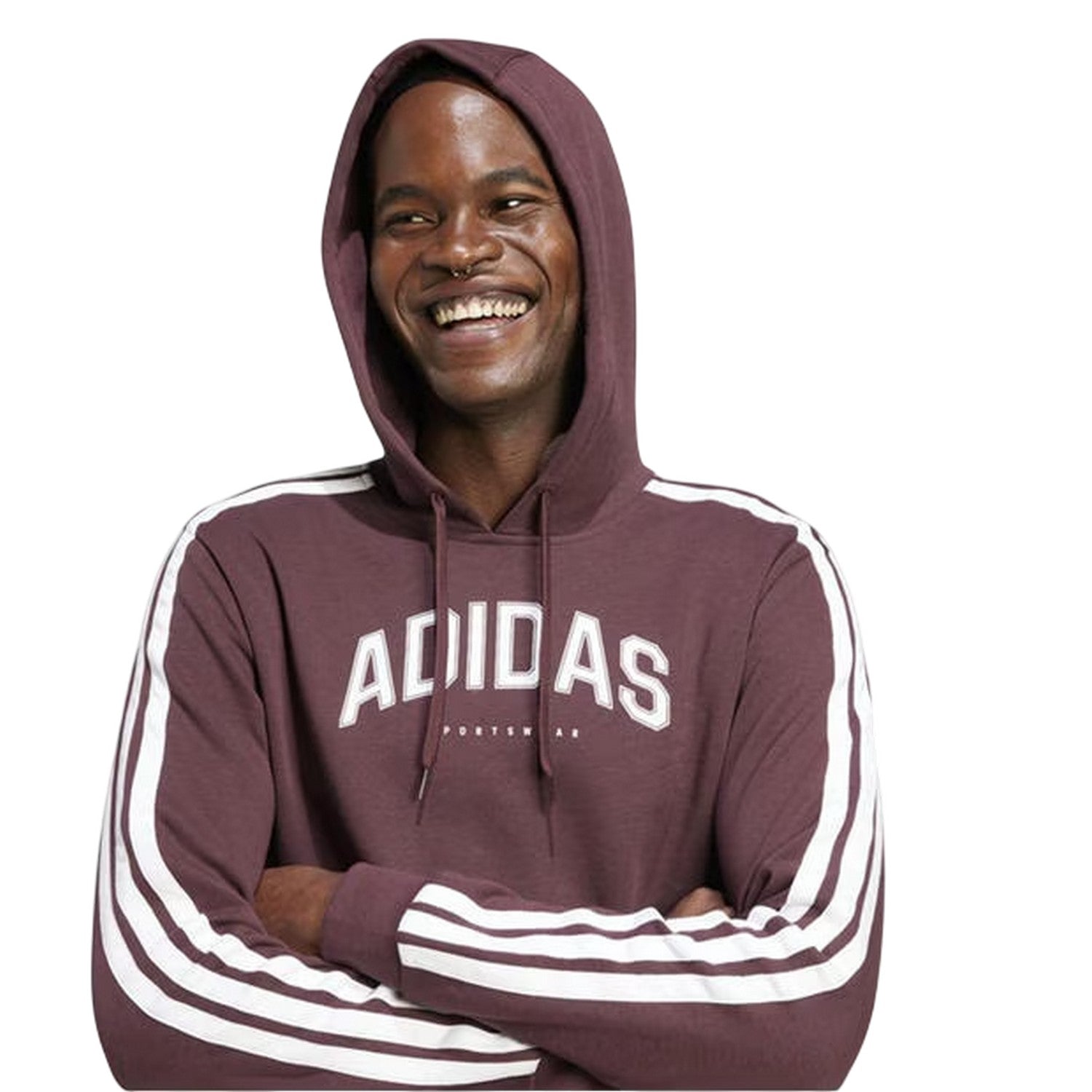 Ruby Red - Lifestyle - Adidas Mens Collegiate Hoodie