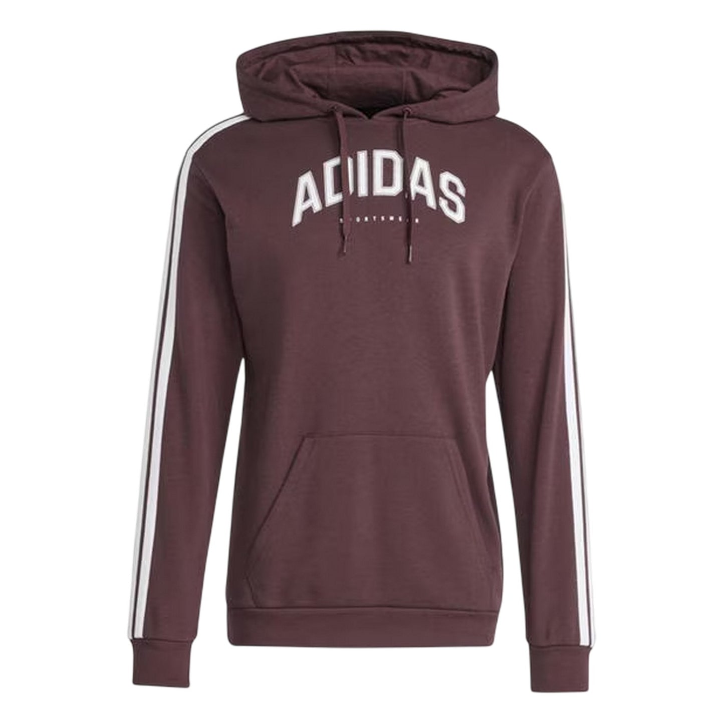 Ruby Red - Front - Adidas Mens Collegiate Hoodie