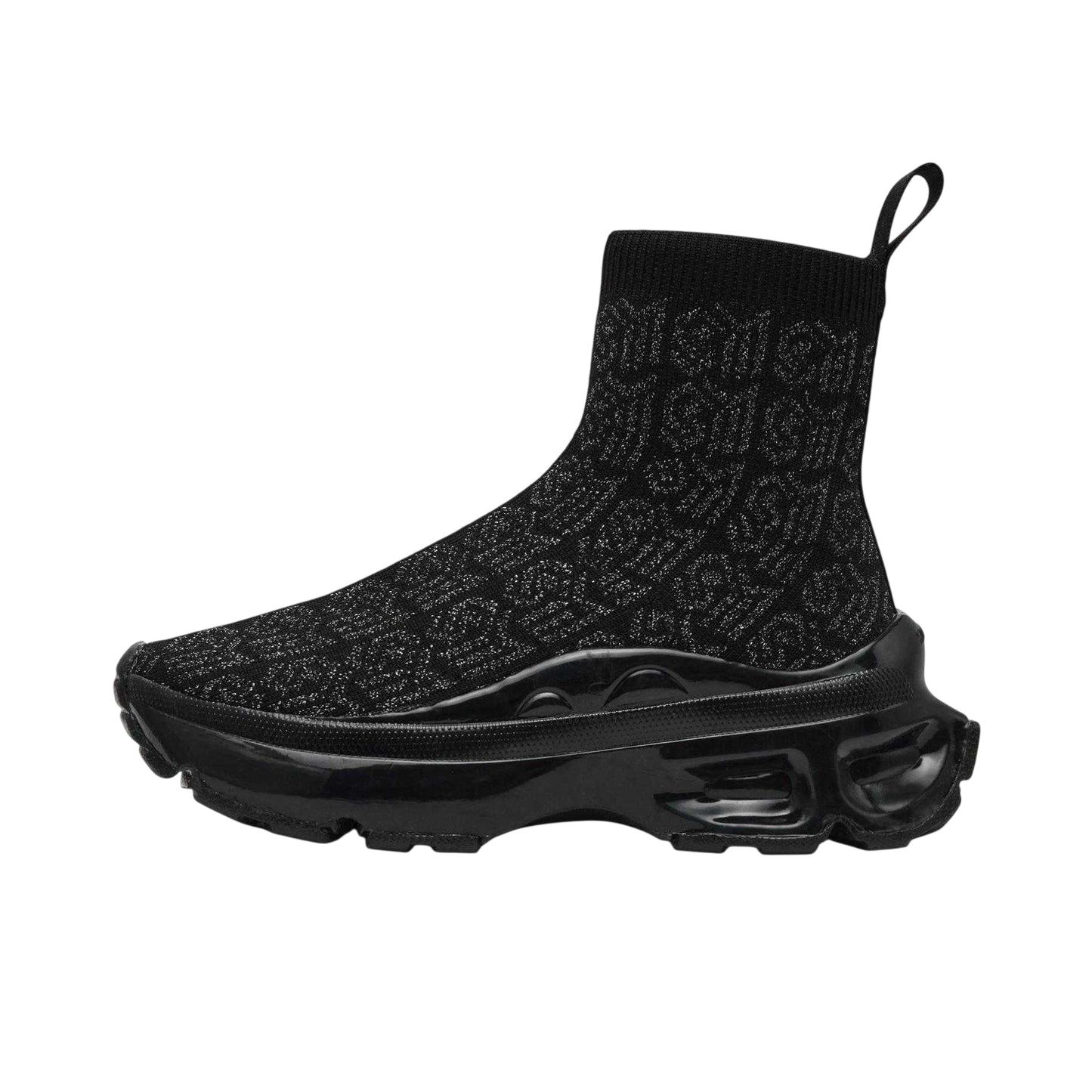 Black - Back - Steve Madden Womens-Ladies Flyby Glitter Sock Trainers