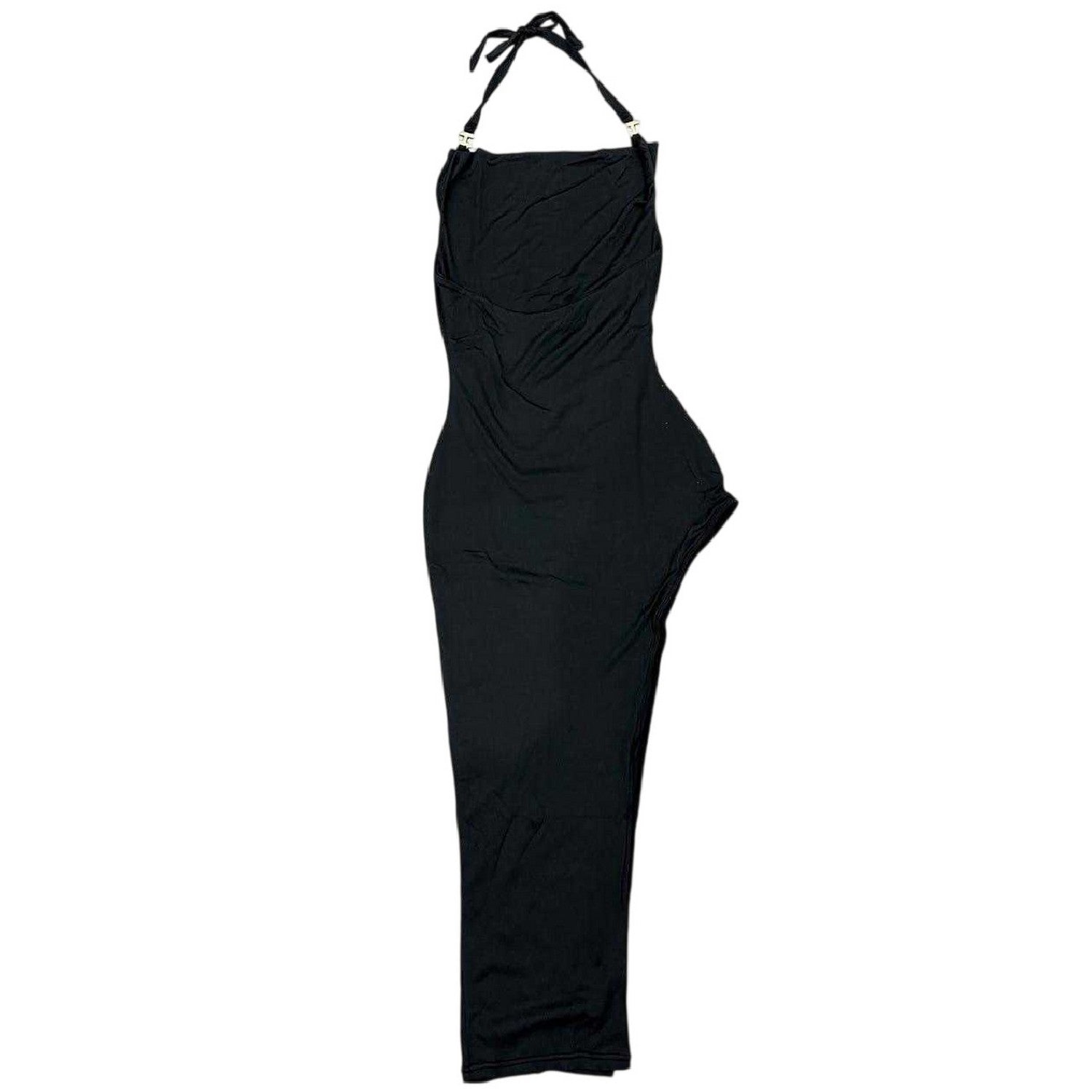 Black - Front - Honeyz Womens-Ladies Side Slit Maxi Dress