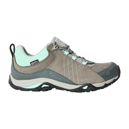 Grey-Beach - Back - Oboz Childrens-Kids Leather Waterproof Hiking Shoes