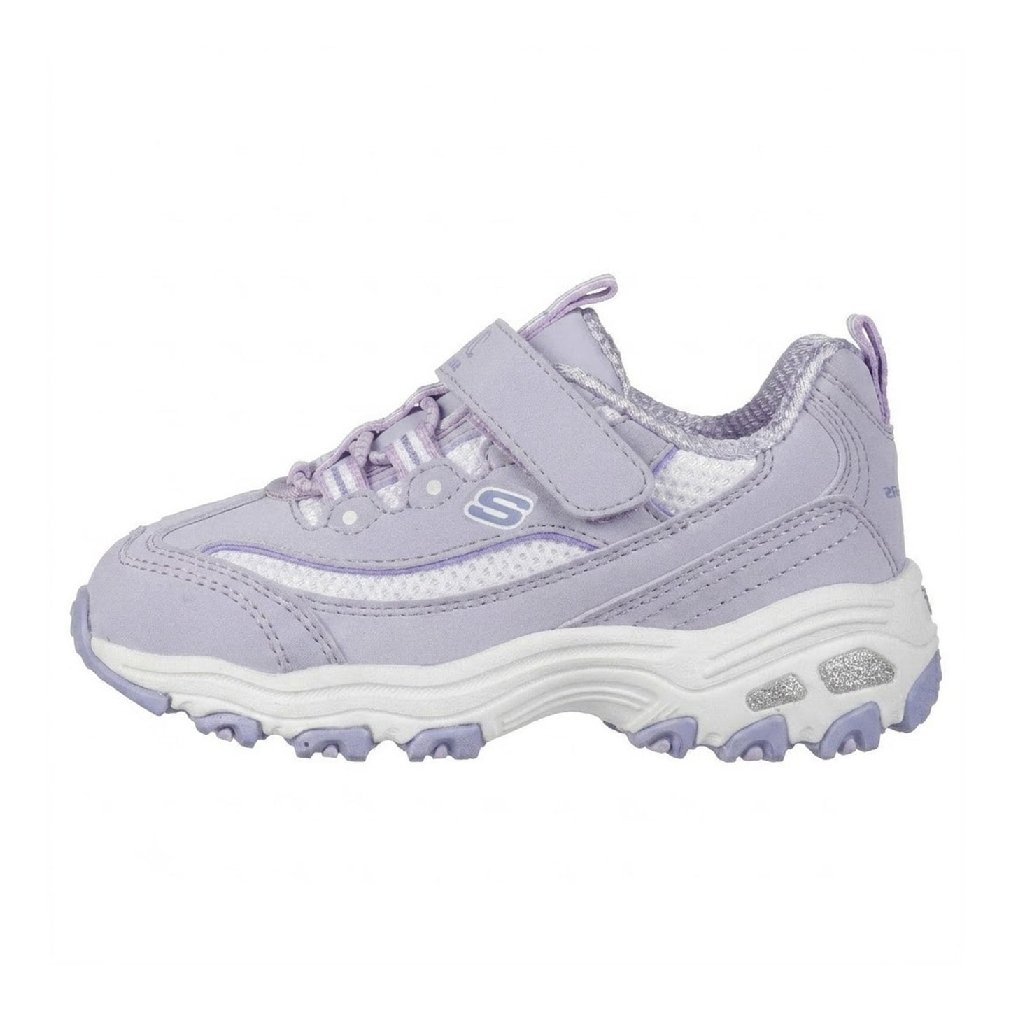 Lavender - Back - Skechers Childrens-Kids DLites Slip-on Trainers