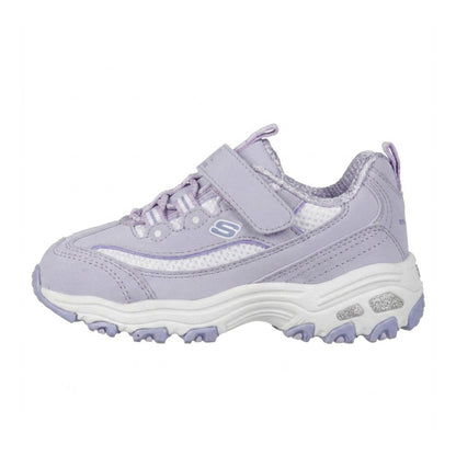 Lavender - Back - Skechers Childrens-Kids DLites Slip-on Trainers