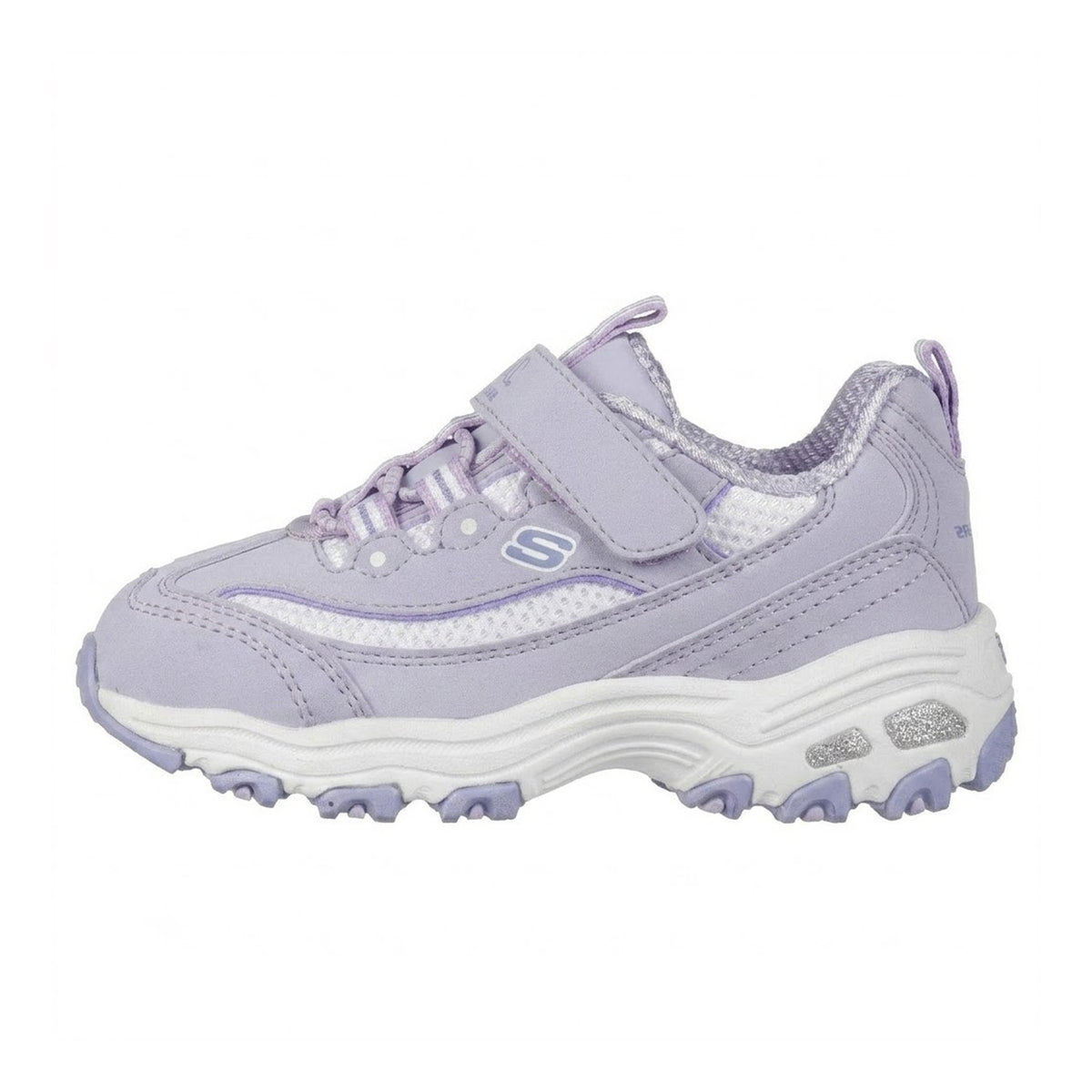 Lavender - Back - Skechers Childrens-Kids DLites Slip-on Trainers