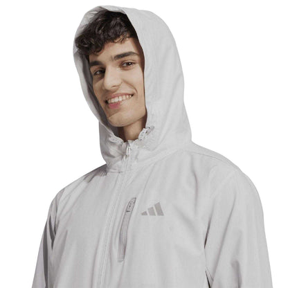 Grey - Side - Adidas Mens Own The Run Jacket