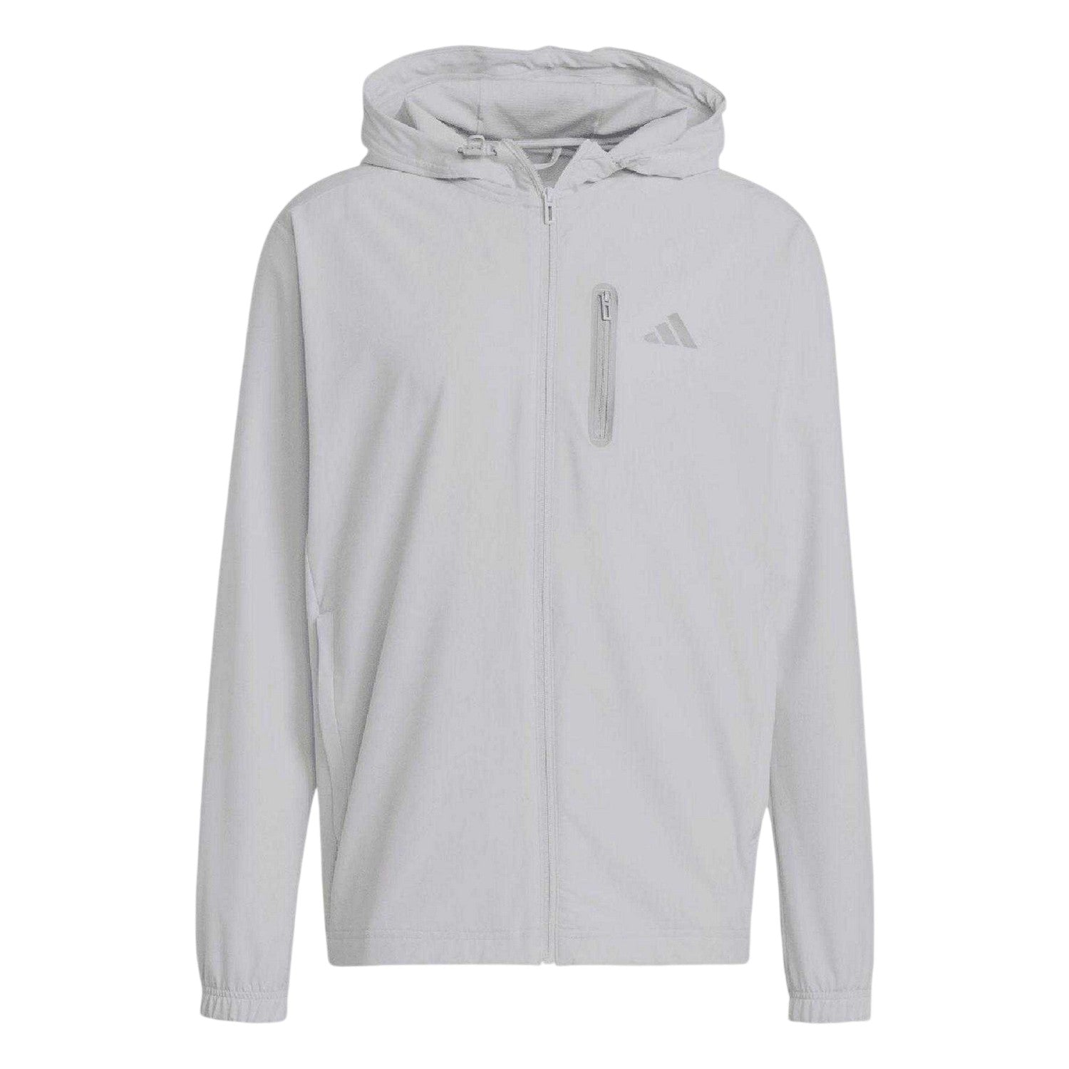 Grey - Front - Adidas Mens Own The Run Jacket
