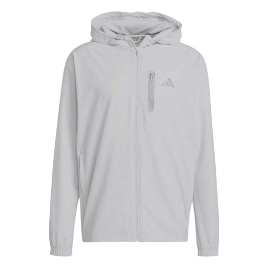 Grey - Front - Adidas Mens Own The Run Jacket