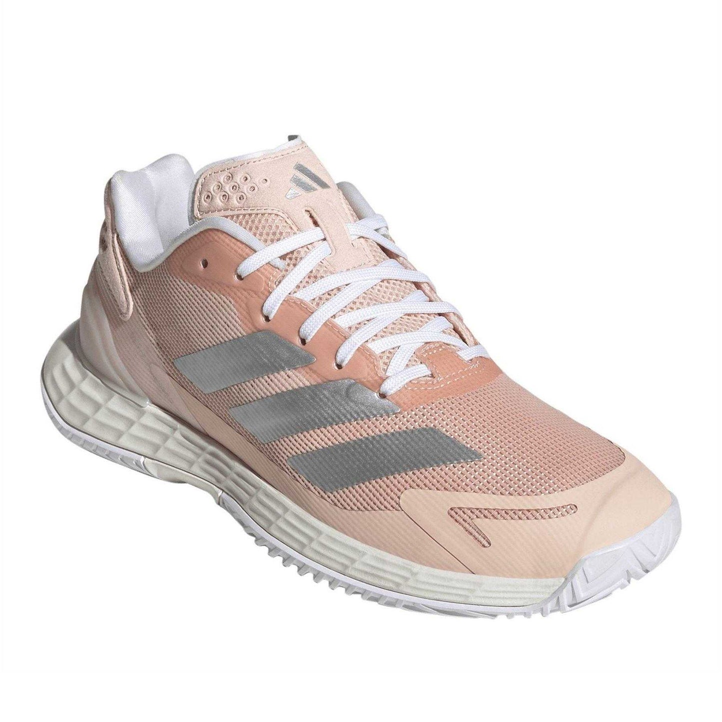 Pink - Front - Adidas Womens-Ladies Defiant Speed 2 3 Stripes Tennis Shoes