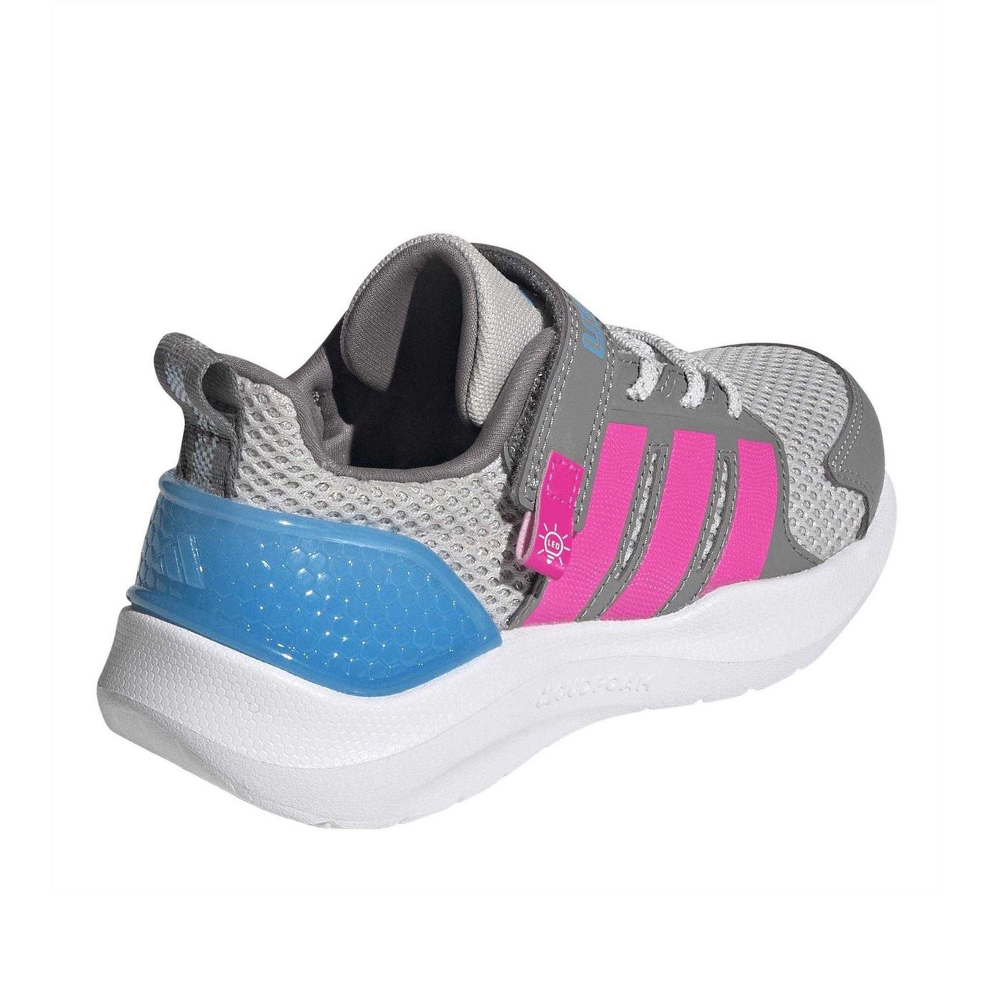 Lavender Purple - Back - Adidas Childrens-Kids Lightorama LED Flashing Lights Flat Trainers