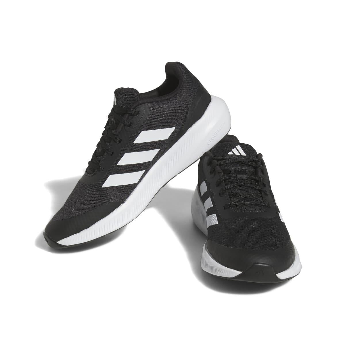 Black - Close up - Adidas Childrens-Kids Runfalcon 3.0 Lace Up Trainers