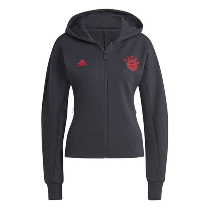 Grey - Front - Adidas Womens-Ladies FC Bayern Munich Anthem Jacket