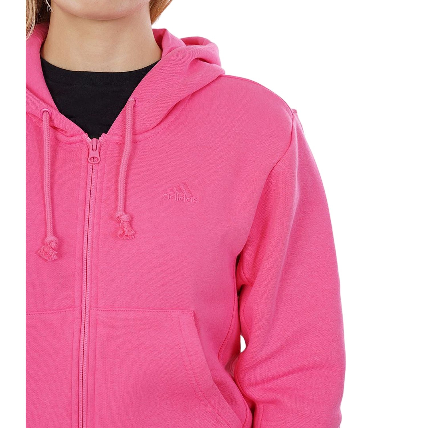 Pink - Side - Adidas Womens-Ladies All SZN Full Zip Hoodie