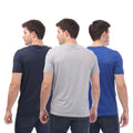 Navy-Grey-Blue - Back - Bench Mens Beau T-Shirt (Pack of 3)