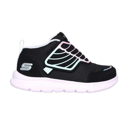 Black - Side - Skechers Childrens-Kids Comfyflex2 Angel Wing Trainers