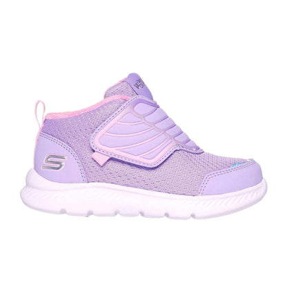 Lavender - Side - Skechers Childrens-Kids Comfyflex2 Angel Wing Trainers