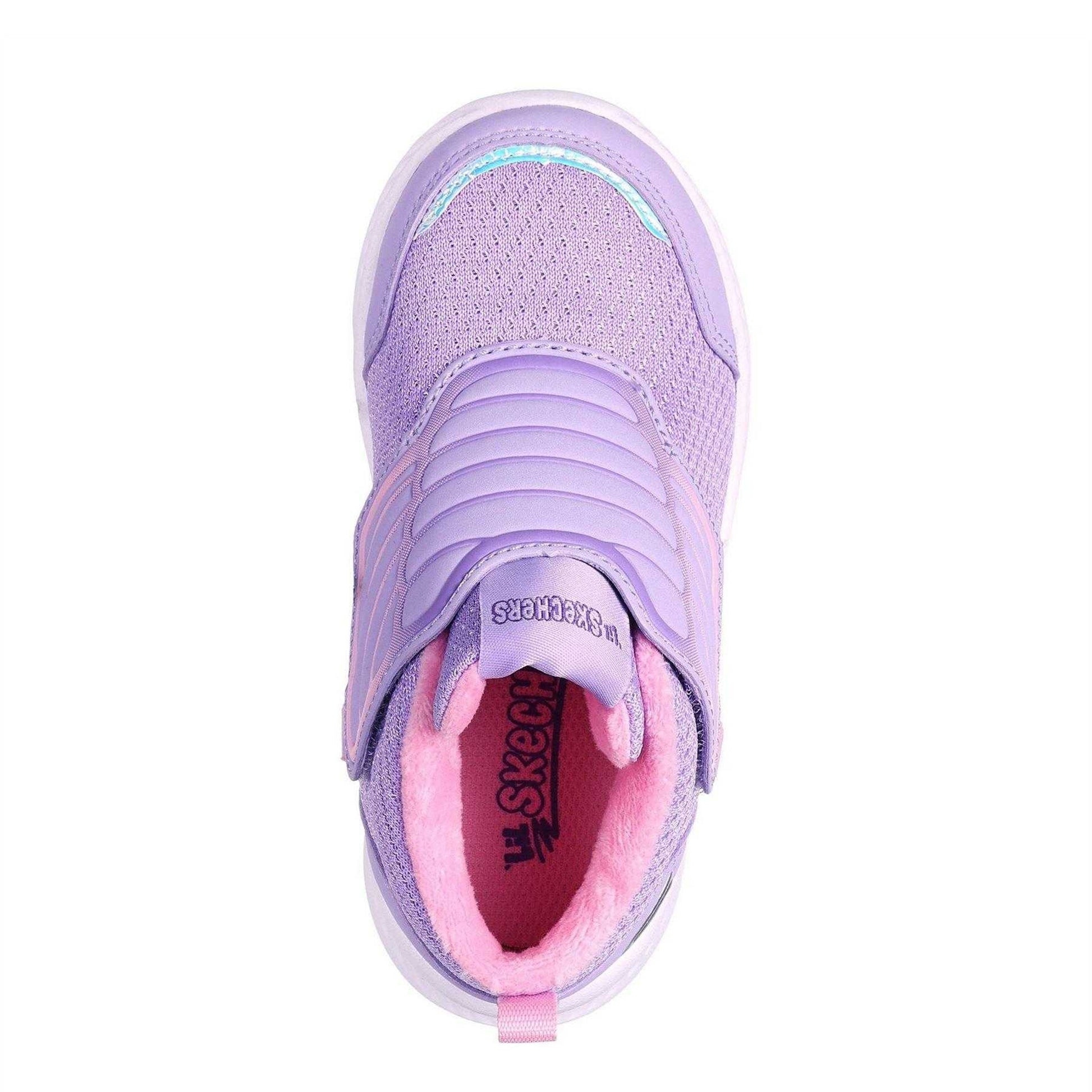 Lavender - Lifestyle - Skechers Childrens-Kids Comfyflex2 Angel Wing Trainers