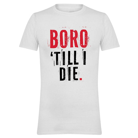 White - Front - AWD Unisex Adult Boro ´Til I Die T-Shirt