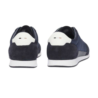 Dark Blue - Back - Boss Mens Titanium SL Suede Trainers