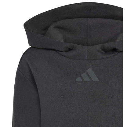 Black - Side - Adidas Childrens-Kids Utility Hoodie