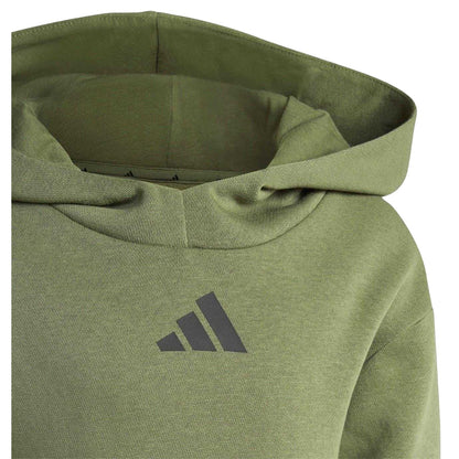 Khaki Green - Side - Adidas Childrens-Kids Utility Hoodie