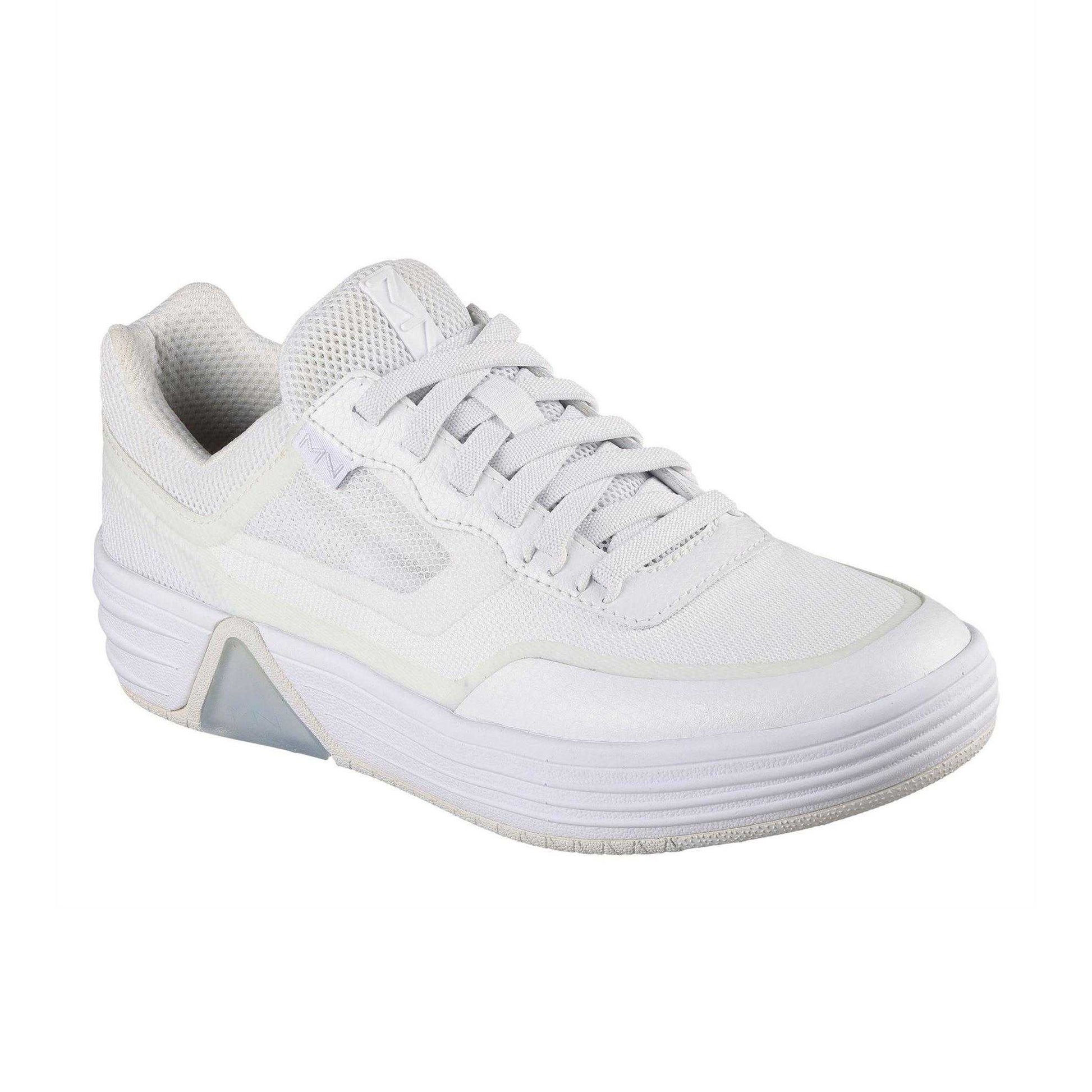 White - Front - Skechers Womens-Ladies Alphacup Logo Trainers