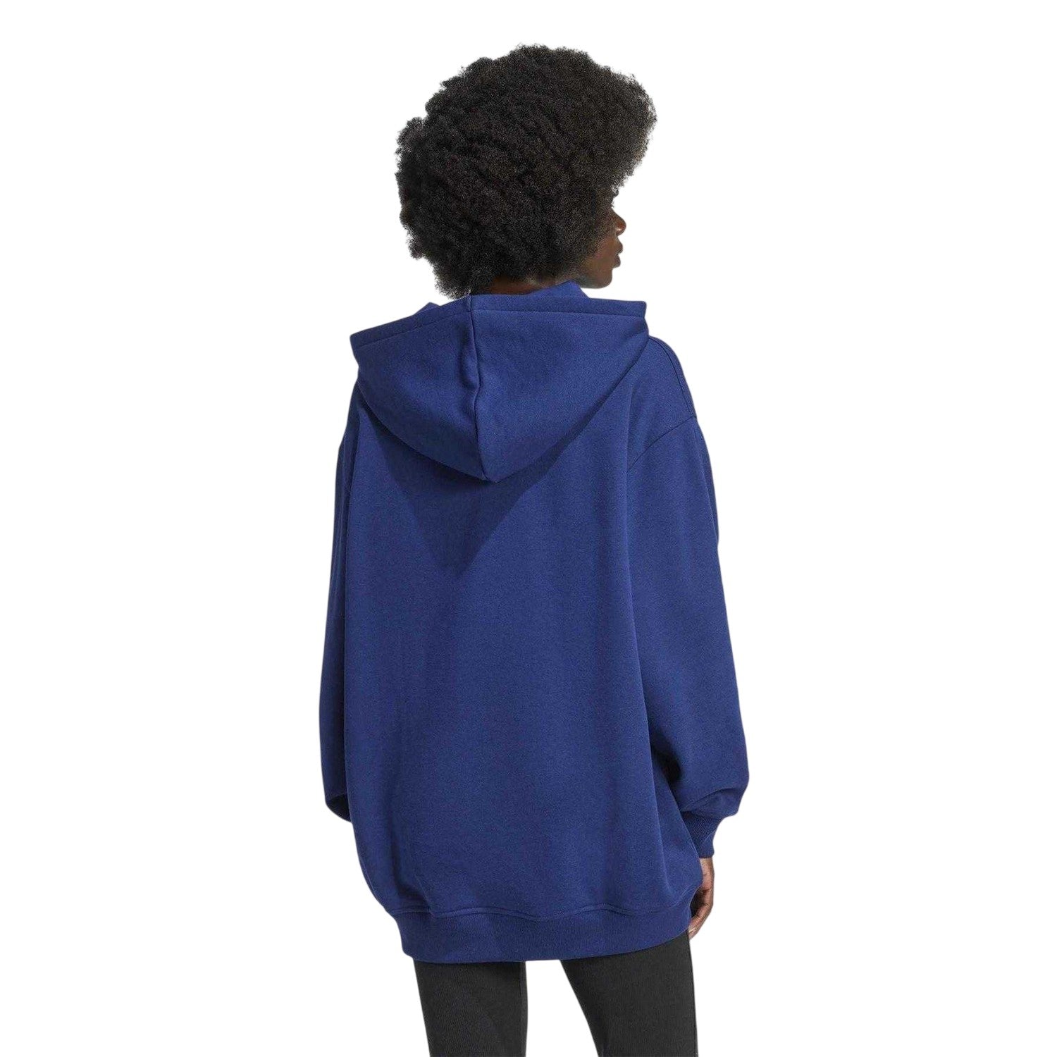 Dark Blue - Back - Adidas Womens-Ladies Essential French Terry Loose Fit Hoodie