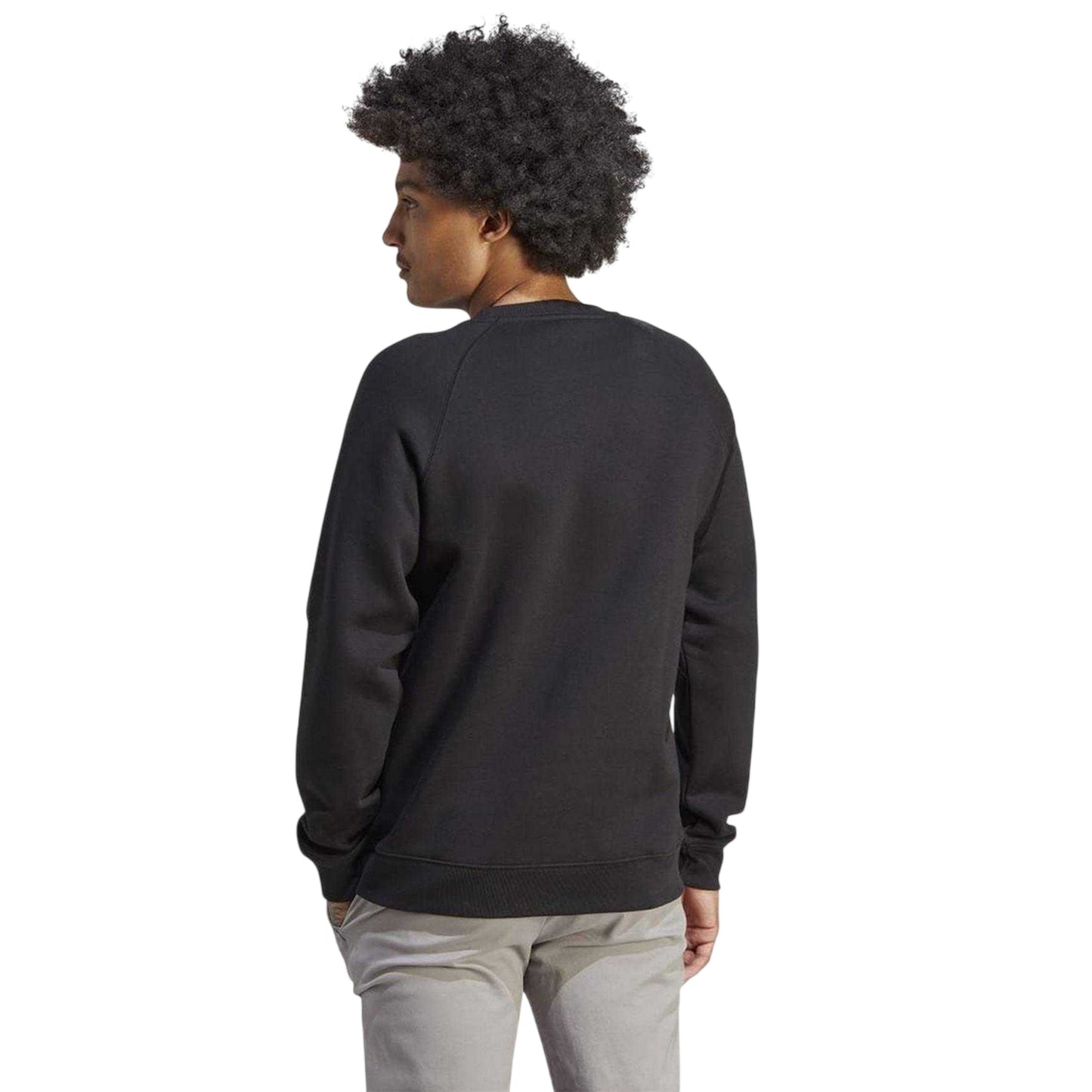 Black - Back - Adidas Mens Essential Crew Neck Sweatshirt