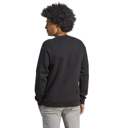 Black - Back - Adidas Mens Essential Crew Neck Sweatshirt