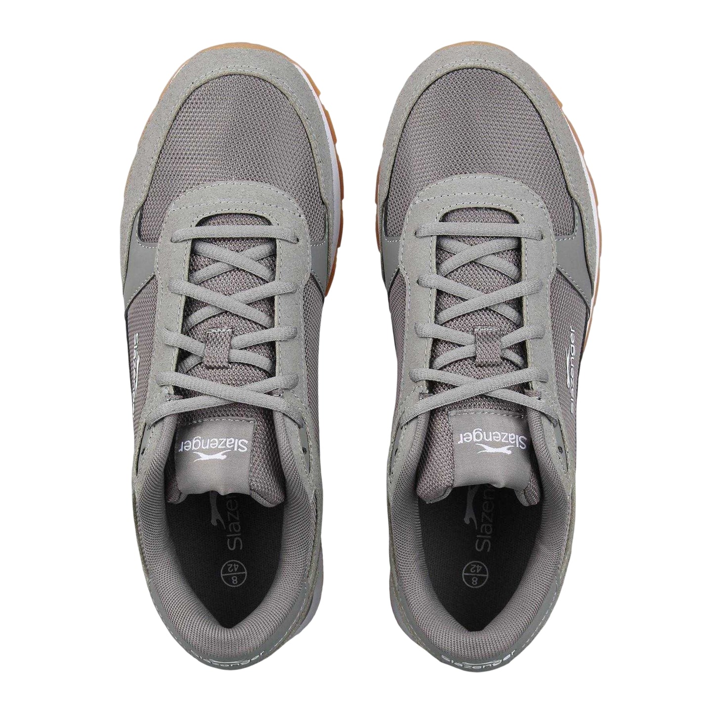 Grey - Side - Slazenger Mens Alford Low Cut Trainers
