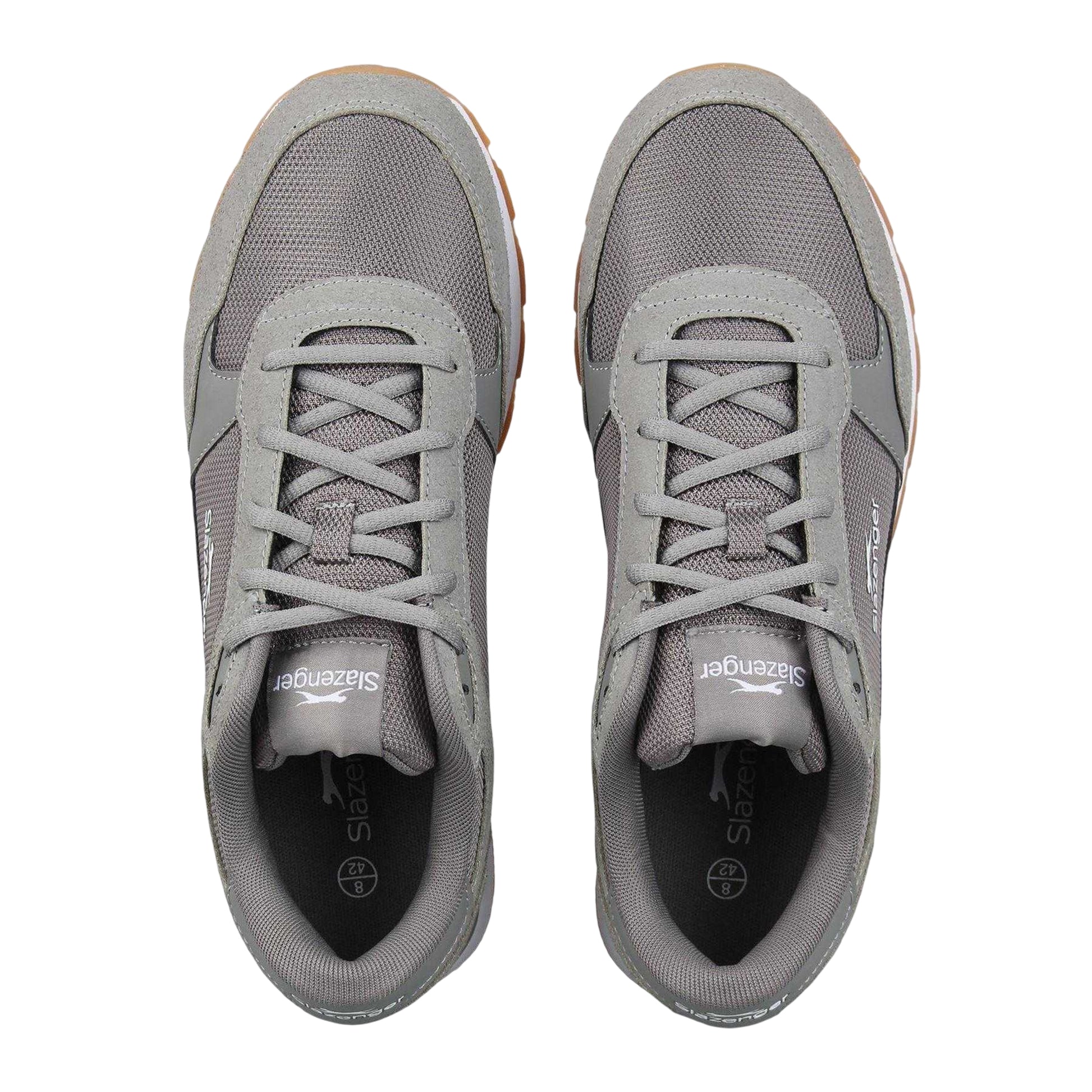 Grey - Side - Slazenger Mens Alford Low Cut Trainers