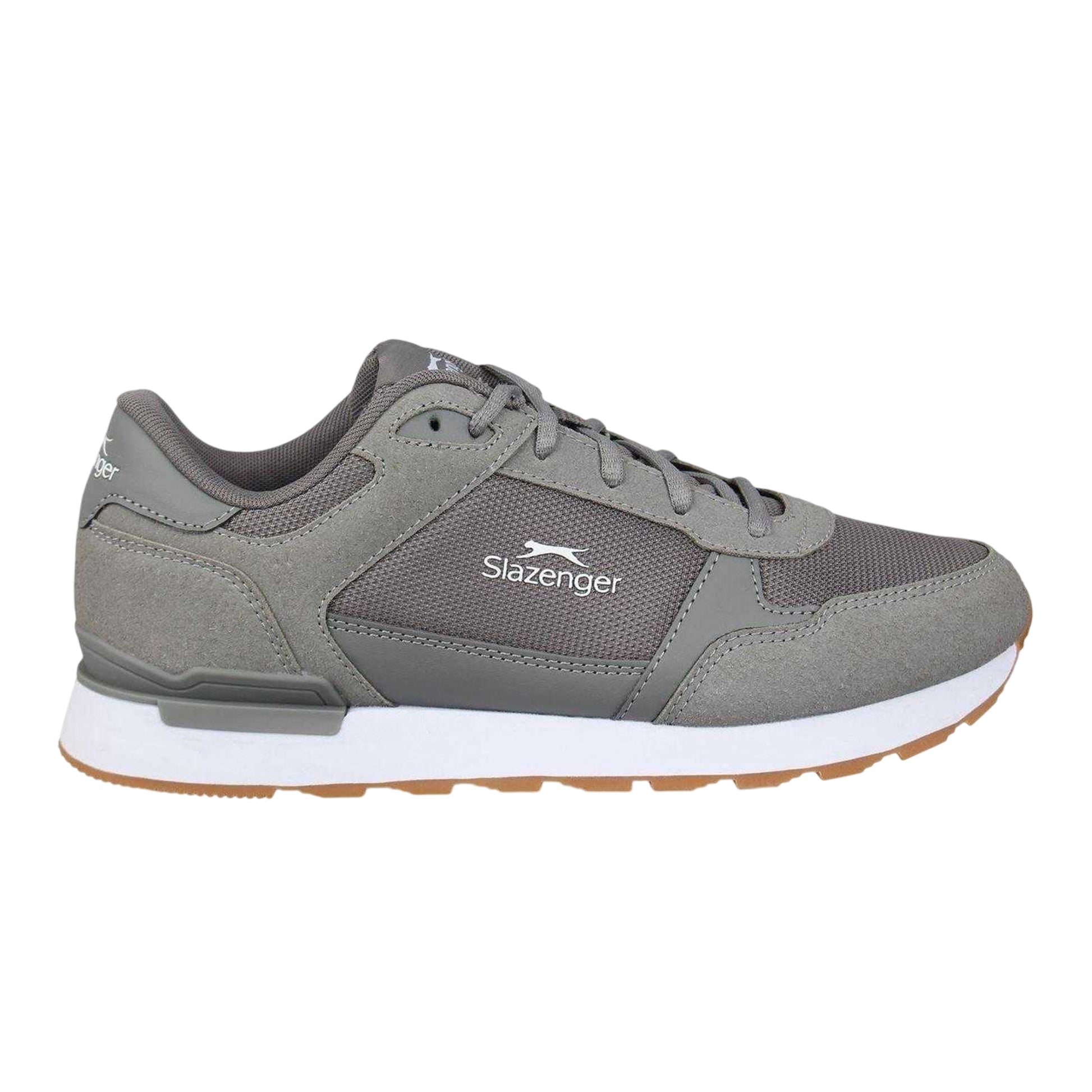 Grey - Front - Slazenger Mens Alford Low Cut Trainers