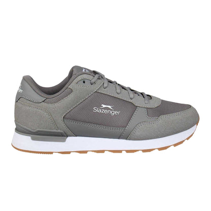 Grey - Front - Slazenger Mens Alford Low Cut Trainers