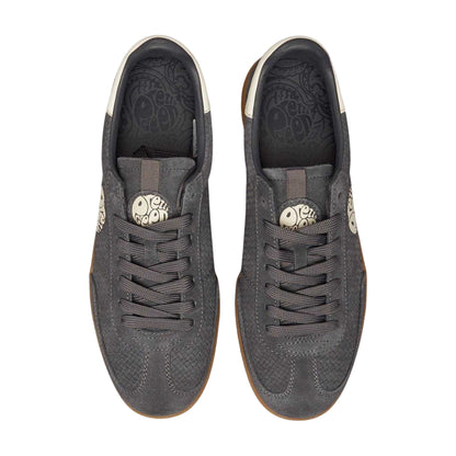 Grey - Back - Pretty Green Mens Ramblas Suede Trainers