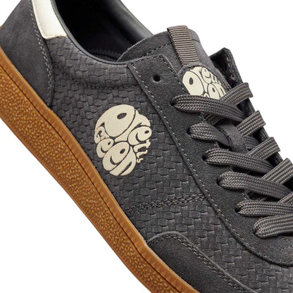 Grey - Side - Pretty Green Mens Ramblas Suede Trainers