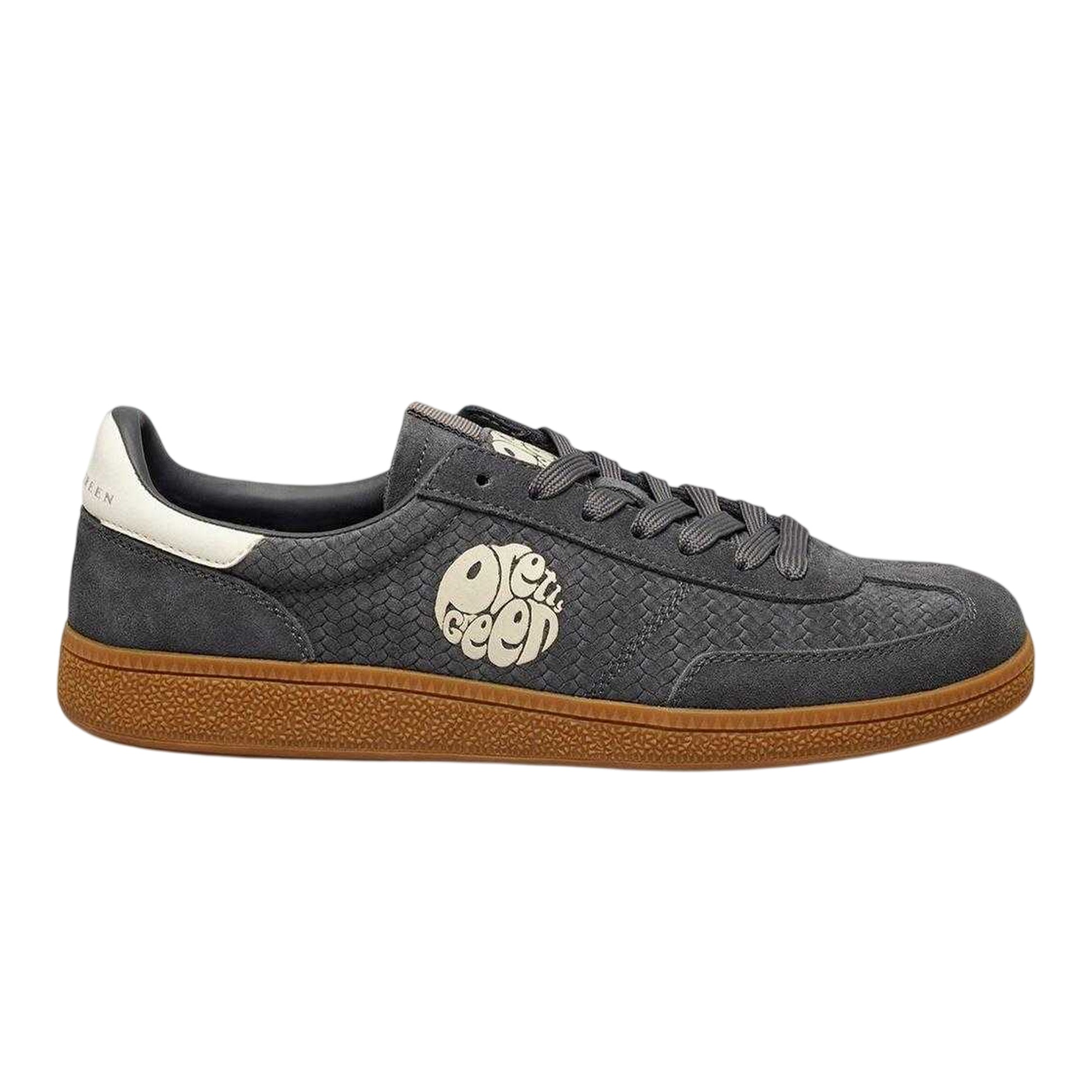 Grey - Front - Pretty Green Mens Ramblas Suede Trainers