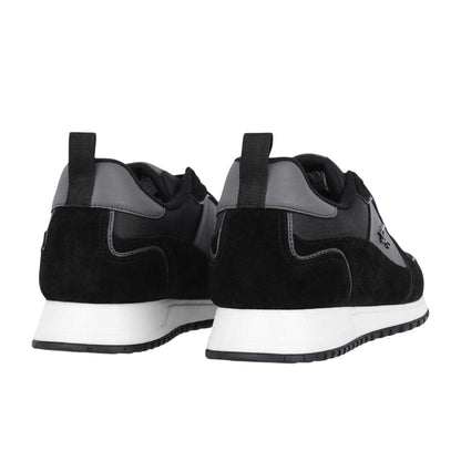 Black - Back - Loyalti Mens Leather Low Cut Trainers