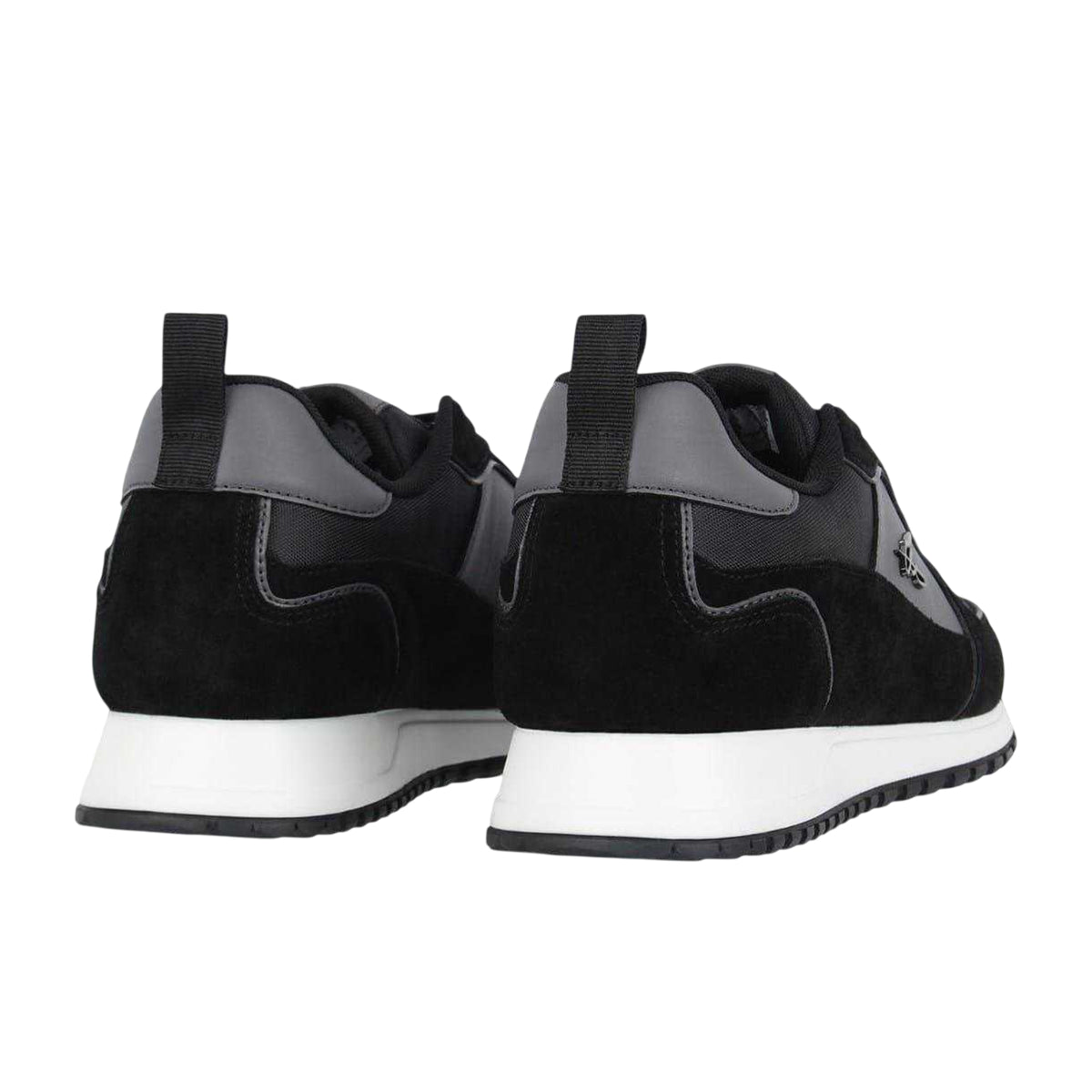 Black - Back - Loyalti Mens Leather Low Cut Trainers