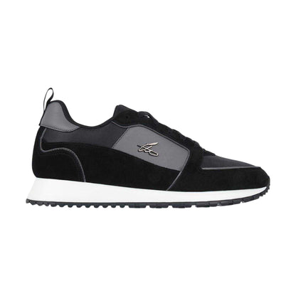 Black - Front - Loyalti Mens Leather Low Cut Trainers