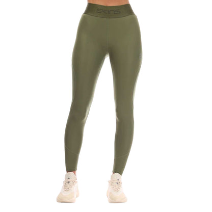 Khaki Green - Back - Skins Womens-Ladies Series-2 Long Leggings