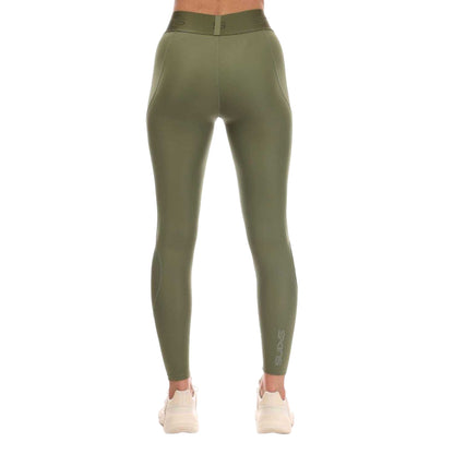 Khaki Green - Side - Skins Womens-Ladies Series-2 Long Leggings