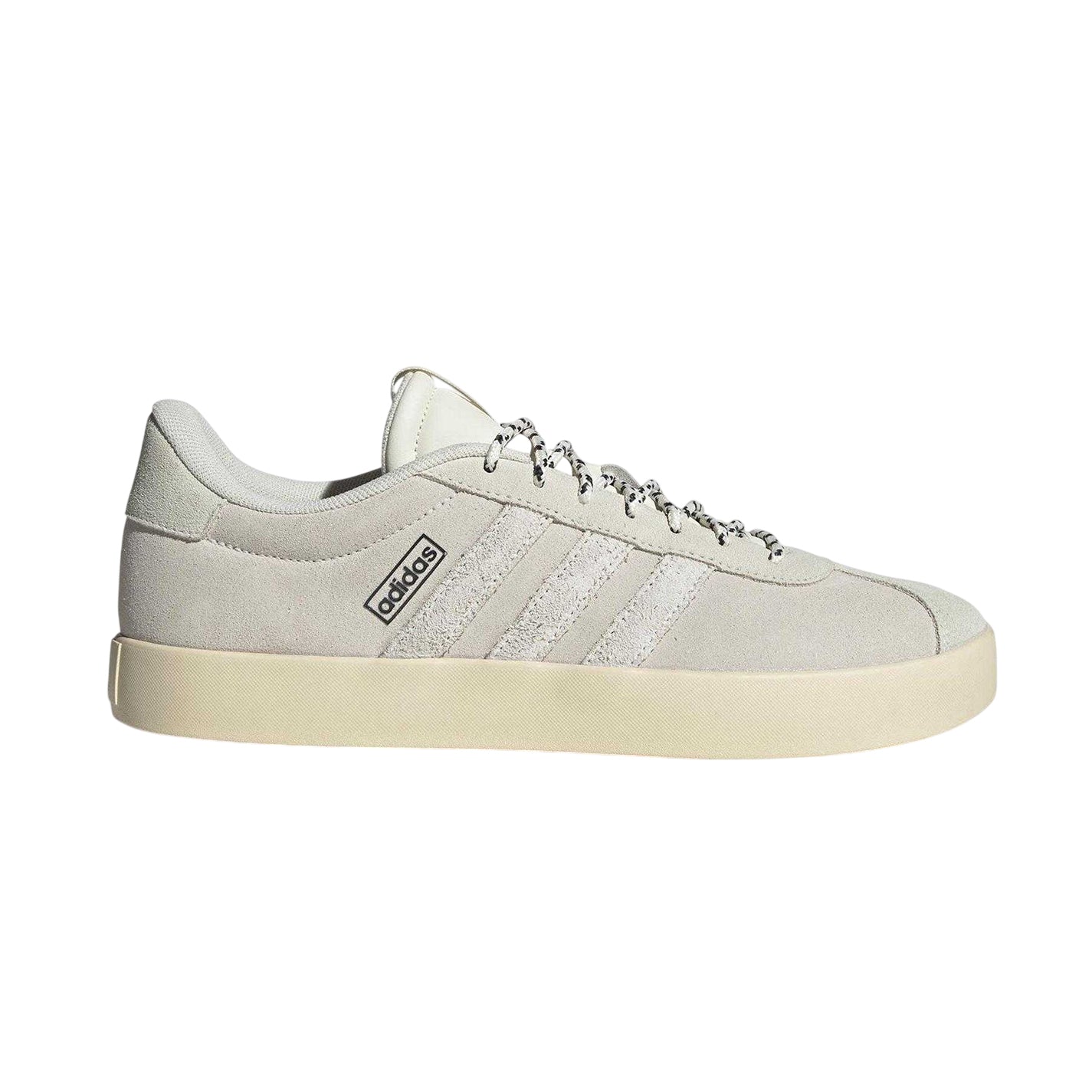 White-Ivory - Side - Adidas Mens VL Court 3.0 Logo Skateboarding Shoes